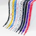 thumbnail image 2 of Santimon 2 Pairs Splash-ink Pattern Shoelace Flat Shoelace for Sneaker Casual Shoes Athletic Shoes Boots 47" White Colorful, 2 of 2