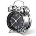 thumbnail image 5 of Loud Alarm Clock Mechanical Double Bells Desktop Home Office Metal Alarm Clock Night Lights Table Clock Decor Table Clock,Silver, 5 of 5