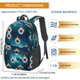 thumbnail image 3 of Basketball and Fire Teal Pattern 17" School Backpacks for Teens,Waterproof Oxford Fabric,S-Shape Padded Straps for School,Travel,Hiking,Camping, 3 of 6