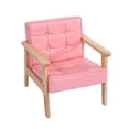 thumbnail image 4 of Sofá para niños, sillón con respaldo para bebé, muebles de jardín de infancia de madera para interiores Rosa, 4 of 9