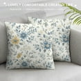 thumbnail image 3 of COMIO Dahlia Pillow Covers,Navy Yellow Grey Floral Abstract Outdoor Decorative Throw Pillows Summer Modern Geometry Flower Pillowcase Cushion Case Decor for Couch Bed Home Decor, 3 of 5