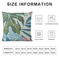 thumbnail image 5 of BANET Summer Pillow Covers , Pink Teal Blue Tropical Leaf Outdoor Decorative Throw Pillow Covers Green Blue Cushion Case Square Decor for Home Couch Sofa White, 5 of 5