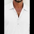 thumbnail image 3 of Camisas Clásicas de para Hombre, de Larga, con Solapa y Botones, Informales, para Playa y Verano. L, 3 of 4