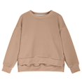 thumbnail image 6 of Kids' Sweatshirt Side Slit Dropped Shoulder Crewneck Long Sleeve Casual Pullover Basic Comfortable Solid Color Fall Top, 6 of 6