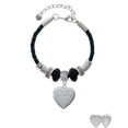thumbnail image 2 of Delight Jewelry Silvertone You Are More Loved Engraved Locket Grandmother Celtic Knot Leather Bead Bracelet, 7"+2" Extender, 2 of 4