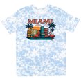 thumbnail image 3 of Inktastic Miami Vintage Flamingo Sunset Art T-Shirt, 3 of 5