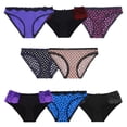 thumbnail image 2 of Curve Muse Women's Sexy Lace Bikini Hipster Panties Mid High Rise Briefs-8PCS-PACKA-M-6, 2 of 7