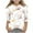 #235-Brown, variant on YUNAFFT Unisex Casual Creative Print 3/4 Sleeve Round Neck Tops Playful Casual Style