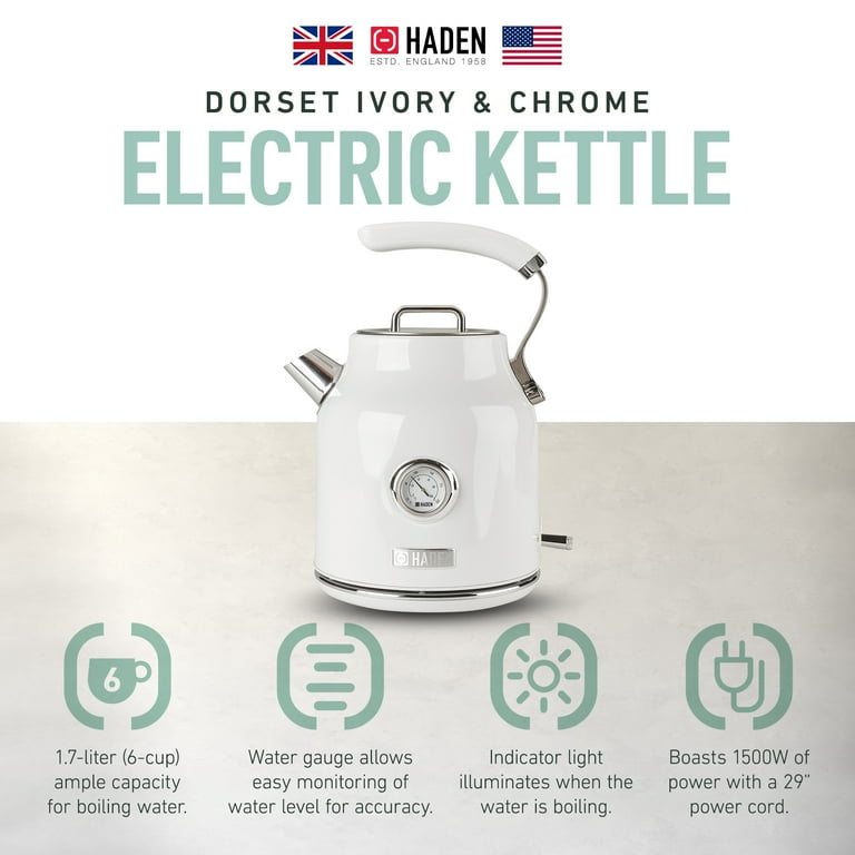 Haden Dorset Stainless Steel Electric Kettle (7 Cup) Tea