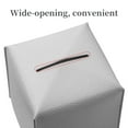 thumbnail image 7 of KEEPJOY Square Tissue Box Cover, White Pu Leather Tissue Box Holder with Bottom Belt Tissue Box Organizer for Home Office, 7 of 7