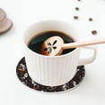 thumbnail image 5 of Lsque Jumping Skull Pattern 4" Drink Coasters Set of 4, PVC Leather Absorbent Coasters, Table Coaster Set Decorative Coffee Cup Coasters Housewarming Gift -Round Shape, 5 of 6