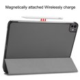 thumbnail image 4 of Case for iPad Pro 11 2024, Folio Tri-fold Stand Smart PU Leather / Hard Back Cover with Auto Wake/Sleep Magnetic Ligthweight Slim Fit Drop Protective for iPad Pro 11 2024, Gray, 4 of 8