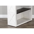 thumbnail image 6 of Sunny Designs European Cottage 75.5" Farmhouse Wood Bookcase in Dark Brown/White, 6 of 7