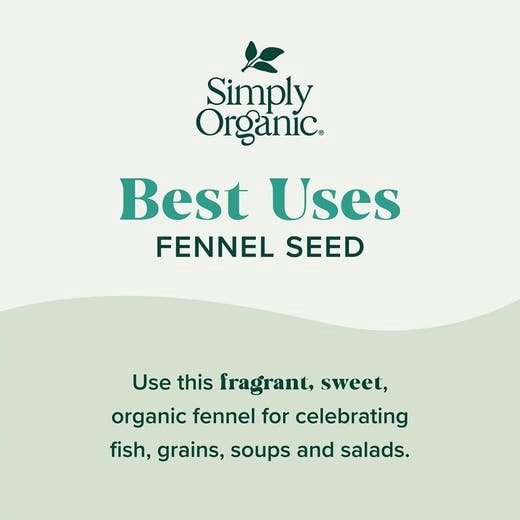 Simply Organic Fennel Seeds 1.90 oz Pack of 4
