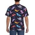 thumbnail image 2 of Naloa Cartoon Dinosaur Men's T-Shirt Sport T-shirt Men's Basic Tee Casual Men's Shirt, Round Neck, Short Sleeves - Small, 2 of 5