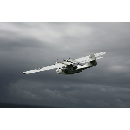 Us Army Air Force - Consolidated PBY Catalina vintage flying boat in US Army Air Force naval rescue colors Poster Print