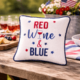thumbnail image 3 of Patriotic Drink Cotton Blend Small Petite Mini Accent Pillow 10" x 10", 3 of 5