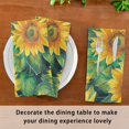 thumbnail image 6 of 1 Pack 20'' x20" Satin Table Napkins Dinner Napkins for wedding Party Decoration events Pattern Of Sunflowers, 6 of 6