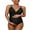 Black, variant on Ruched Side One Piece Swimsuit for Maternity V Neck Pregnancy Swimwear Modest Bath Suit