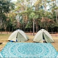 thumbnail image 2 of Ileading 6'x 9' Outdoor Rug for Patio Clearance, Reversible Outdoor Plastic Straw Camping Rug, Portable Washable Reversible Mats for Camping, RV, Picnic, Beach, Backyard, Pool Deck, 2 of 7
