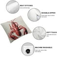thumbnail image 4 of YANMS Lobster Pillow Home Decorative Throw Pillow Cover Case Square Cushion Cover Standard Pillow Cases for Women Mens Girls Boy Sofa Bedroom Livingroom Red White, 4 of 6