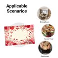 thumbnail image 5 of Amarainy Valentine Floral Heart Pattern Linen Table Mats Set of 4 for Home Kitchen Table Decor 12x18 inch, 5 of 5