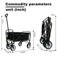 thumbnail image 6 of GDF Studio Minimeetall Collapsible Utility Wagon, Dual-Layer Expandable Storage Cart with 360° Wheels, Black, 6 of 11