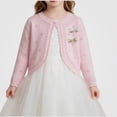 thumbnail image 3 of Afuyipoi Girls 100% Cotton Knit Cardigan Sweater Light Layering Top for Kids Size 6M-10Y Spring Summer Comfort Pink Size 9-12M, 3 of 9