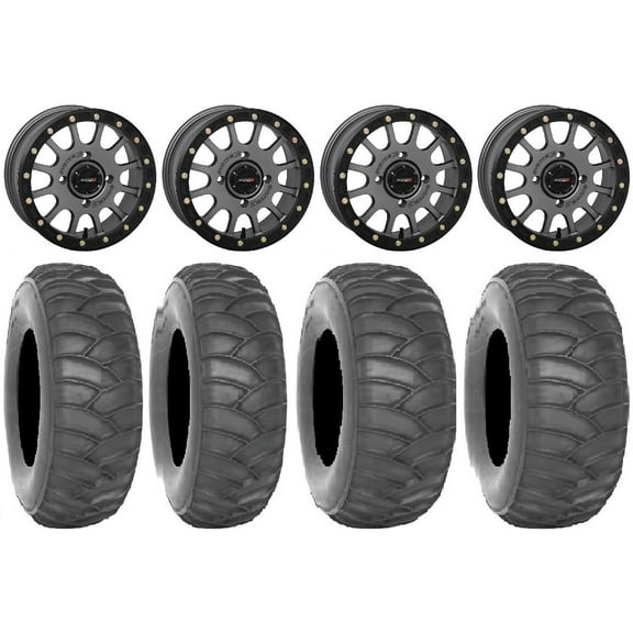 System 3 SB-5 15" Wheels Gm 32" SS360 Tires Can-Am Commander Maverick Renegade Outlander Defender