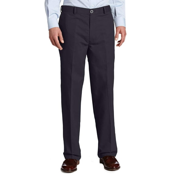 Mens Pants Navy 40x29 Relaxed Fit Comfort Khakis 40