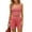 Red, variant on Womens 2 Piece Outfits Striped Casual Sleeveless Tank Top Matching Shorts Lounge Sets Summer Beach Vacation Clothes