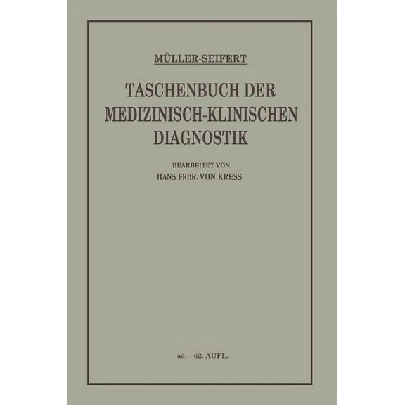 Taschenbuch Der Medizinisch Klinischen Diagnostik, (Paperback)