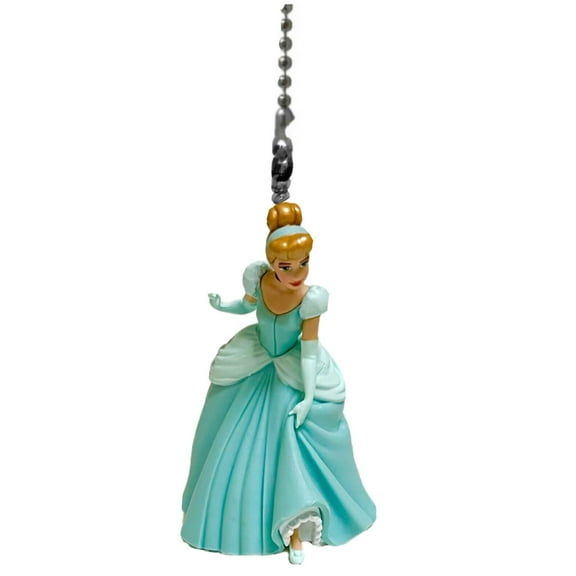 Princess Cinderella & Slipper Fan Lamp Light Pull Chain Figurine Figure Pvc New