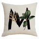 thumbnail image 1 of Fundas de almohada decorativas con alfabeto de 18 x 18 pulgadas, fundas de almohada con letra A rosa, fundas de almohada con diseño floral, fundas de cojín cuadradas de terciopelo blanco suave,, 1 of 8