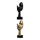 thumbnail image 1 of 2x Esculturas modernas nórdicas abstractas con rostros, estatuas decorativas, doradas y negras. dorado y negro, 1 of 8