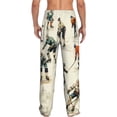 thumbnail image 2 of Men's Pajama Pants Comfy Sleep Lounge Bottoms Pockets, Hockey Players Vintage Cool, 2 of 5