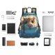thumbnail image 4 of Balery Cute Swimming Guinea Pig Mochila ligera para hombre y mujer: duradera e impermeable, ideal para la escuela, el trabajo, viajes y uso diario., 4 of 7