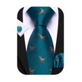 thumbnail image 1 of Necktie Barry.Wang - Set de pañuelos de seda con diseño de dinosaurio (160 cm), 1 of 8