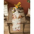 thumbnail image 4 of Table Runners 70 Inches Long Dress Scarves, Pink Orange Pumpkins Fall Farmhouse Coffee/Dining/Kitchen Table Decor, Holiday Table Runner, Thanksgiving Leaves Floral Autumn 13x70 Inch, 4 of 7
