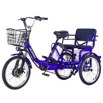 MENGFANMIN Electric Tricycle for Adults,3 Wheel Electric Trike Peak 700w,36V13AH Li-Battery,20 inch Ebike Suitable for Carrying Passengers and Cargo