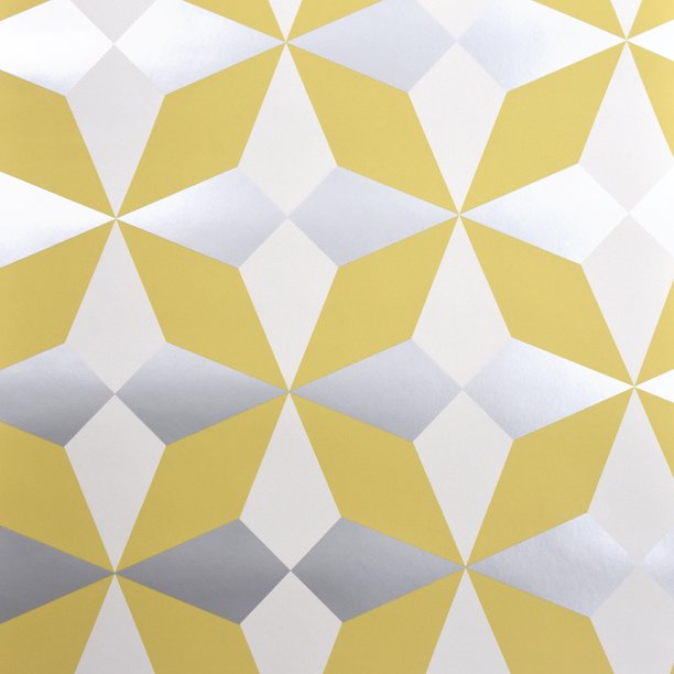 Fine Decor Newby Mustard Geometric Wallpaper