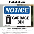 thumbnail image 3 of (2 Pack) Garbage Can Sign With Symbol OSHA Notice Sign 14 Inch X 10 Inch Vinyl Label Decal Sticker Weather Resistant, UV Protected for Workplace, Business, and Construction Site, Made, 3 of 7