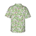 thumbnail image 3 of Daiia Happy Frogs Hawaiian Shirt for Men Gentle Cotton Regular Short Sleeve Casual-Medium, 3 of 9