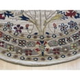 thumbnail image 2 of EORC Ivory Hand-Tufted Wool Traditional Morris Rug, 6' Round, 2 of 5
