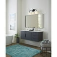 thumbnail image 2 of Lynzie Collection Three-Light Matte Black Etched Opal Glass Modern Bath Vanity Light, 2 of 12
