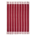 thumbnail image 3 of VHC Brands Christmas Decorations for Living Room Couch Sofa Bedding Arendal Red Stripe Woven Throw 50x60, 3 of 5