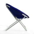 thumbnail image 5 of Urban Shop Super Soft Faux Fur Saucer Chair with Folding Metal Frame, Navy, 29"X32"X22", 5 of 8