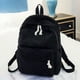 thumbnail image 4 of Mochila de pana para mujer, estilo universitario, a rayas, para la escuela, con detalle de borla, mochila suave para uso diario, ideal para portátil, trabajo o salidas informales. Mochila ligera e, 4 of 6
