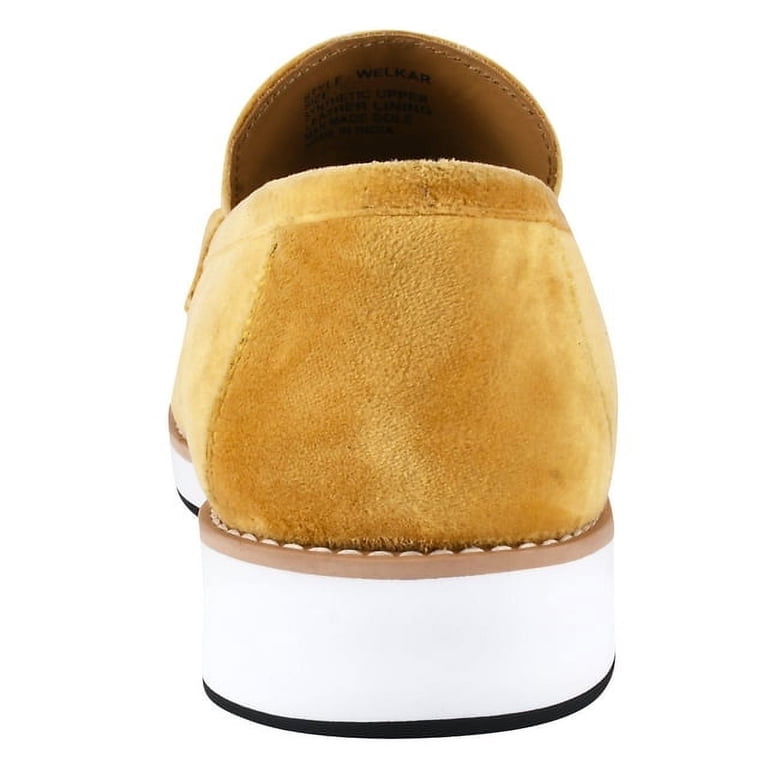 LIBERTYZENO Mens Classic Velvet slip on Loafer Shoes Yellow  display picture 2