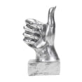 thumbnail image 4 of Estatua de gesto divertido con la mano, decoración de escritorio, escultura decorativa de resina. Pulgar arriba plata, 4 of 9